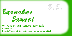 barnabas samuel business card
