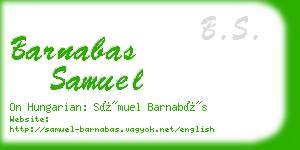 barnabas samuel business card